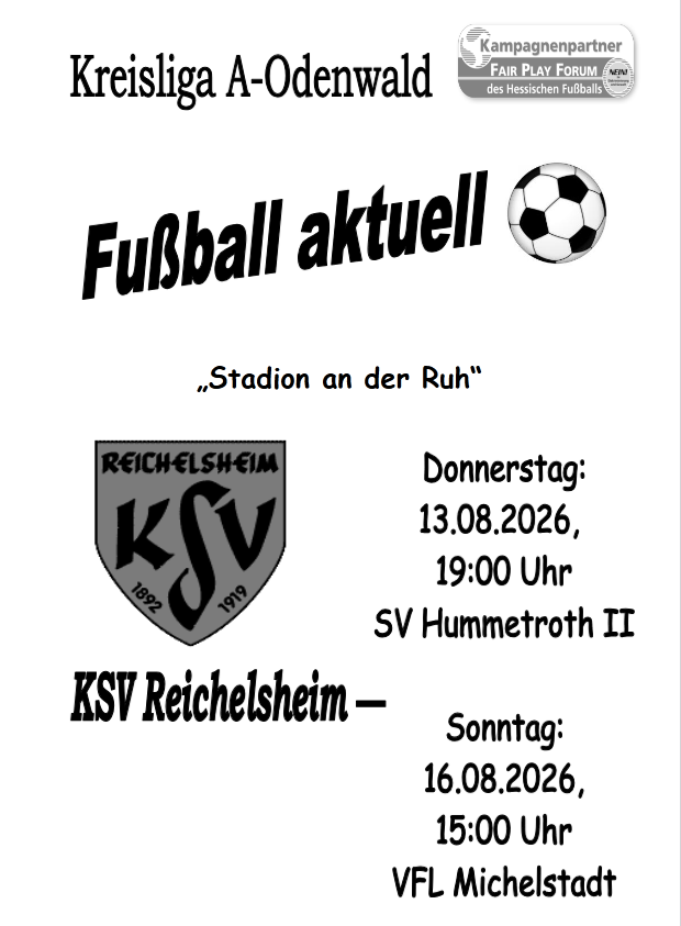Stadionheft gg. Hummetroth und Michelstadt